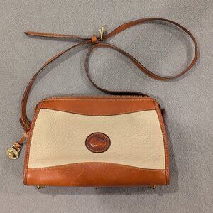Dooney & Bourke vintage cream and brown handbag